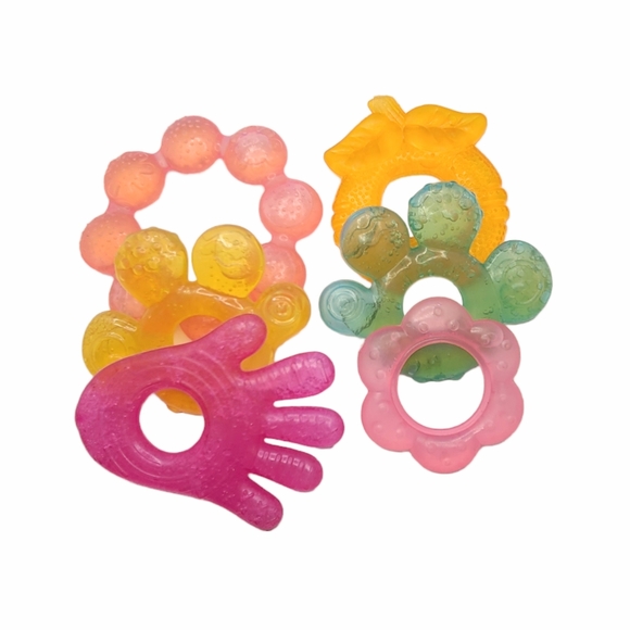 Baby Teething Rings Bundle of 6 - Picture 1 of 4